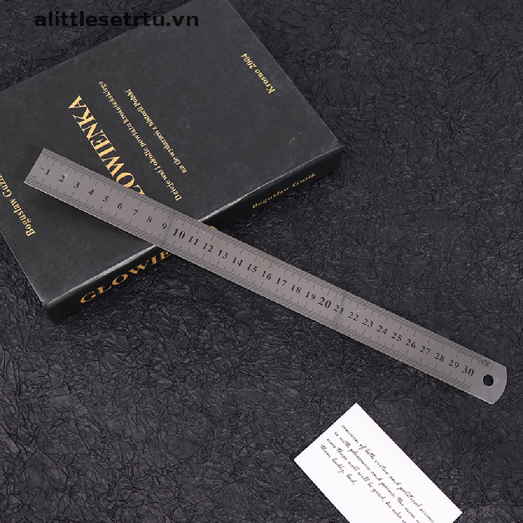 Bộ 3 Thước Đo Bằng Thép Không Gỉ 15cm / 20cm / 30cm Chuyên Dụng Cho Kỹ Thuật / Trường Học