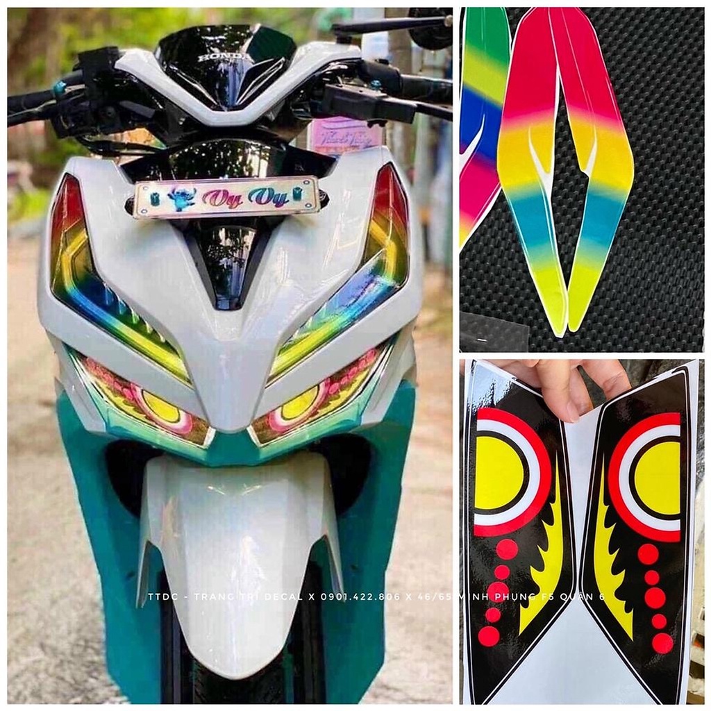 Bộ Tem Dán Demi + Đèn Pha Vario 2018 - 2021 - DECAL