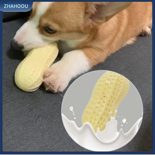 ☃Nhà☃ Búp Bê Đồ Chơi Hình Hạt Đậu Phộng Chống Cắn Làm Sạch Răng Cho Cún Cưng