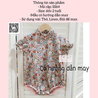 Rập giấy may body cổ tàu cho bé_SS64