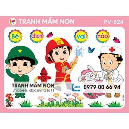 Decal Mầm Non - GÓC PHÂN VAI PV-024