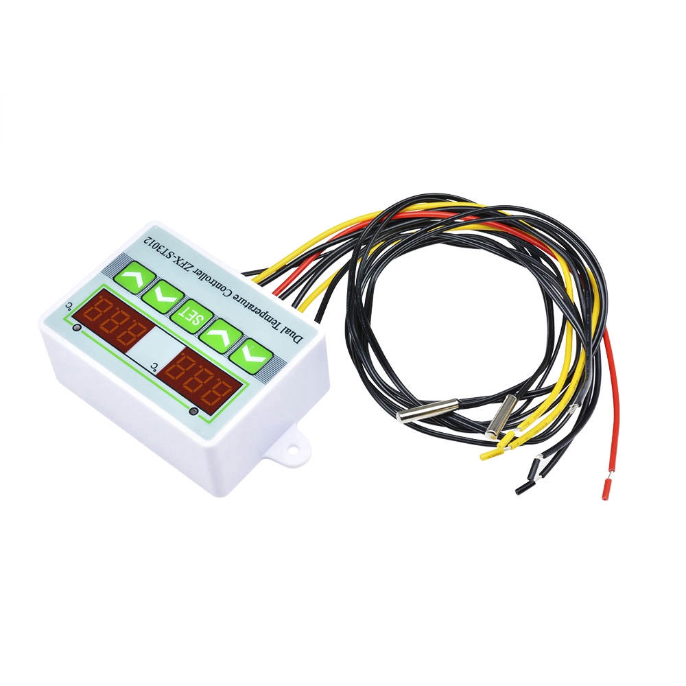 ST3012 DC 12 V 24 V AC 110 V-220 V Hiển thị kép Bộ điều khiển nhiệt độ kỹ thuật số Bộ điều khiển nhiệt độ