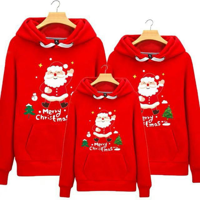 Trang Phục Noel - Áo Hoodie Hình Ông Già Noel