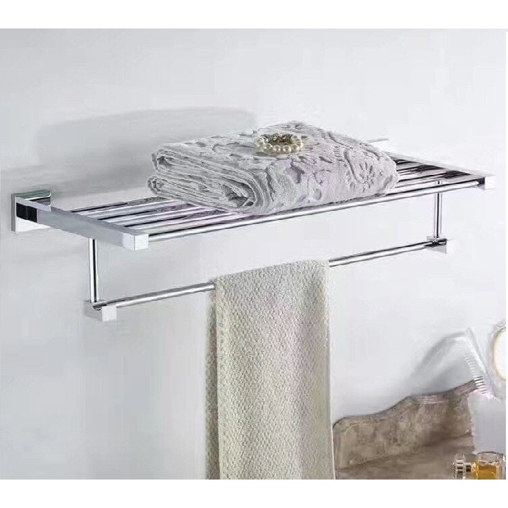 Vắt khăn giàn đồng mạ chrome chân đế đồng vuông