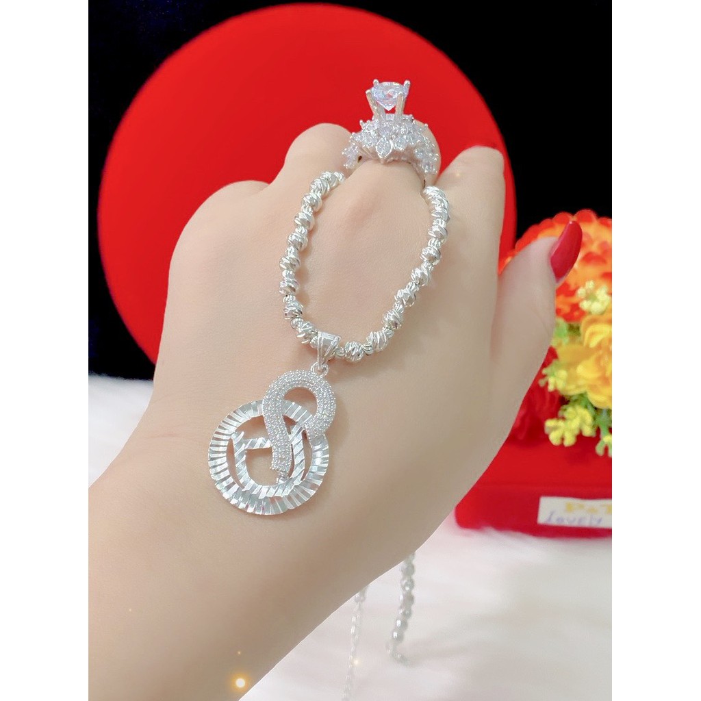 Dây chuyền nữ mạ bạch kim cao cấp E408