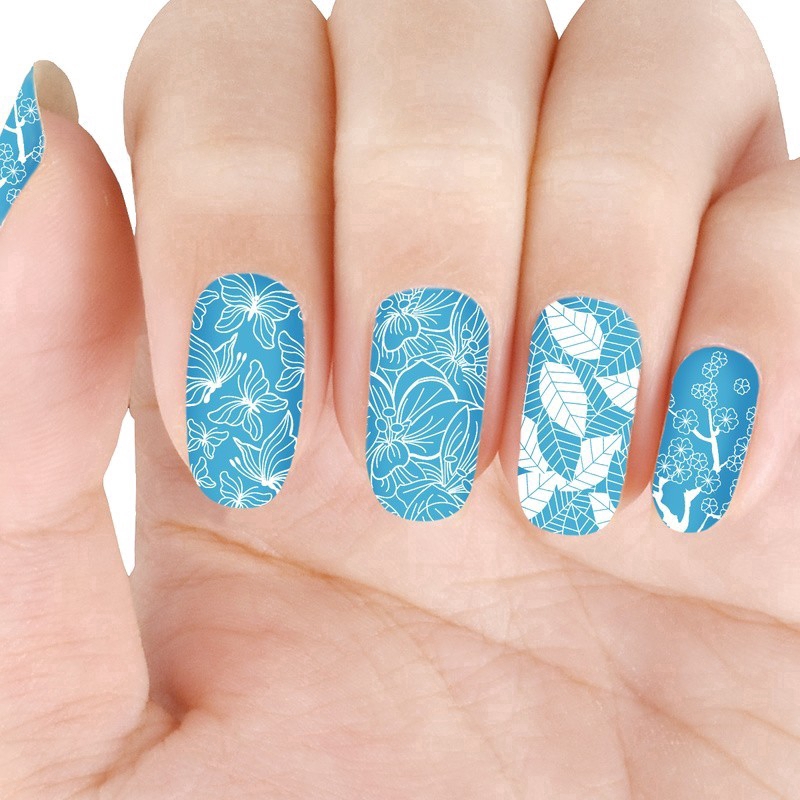 Khuôn in mẫu trang trí móng tay nghệ thuật nhiều kiểu tiện dụng