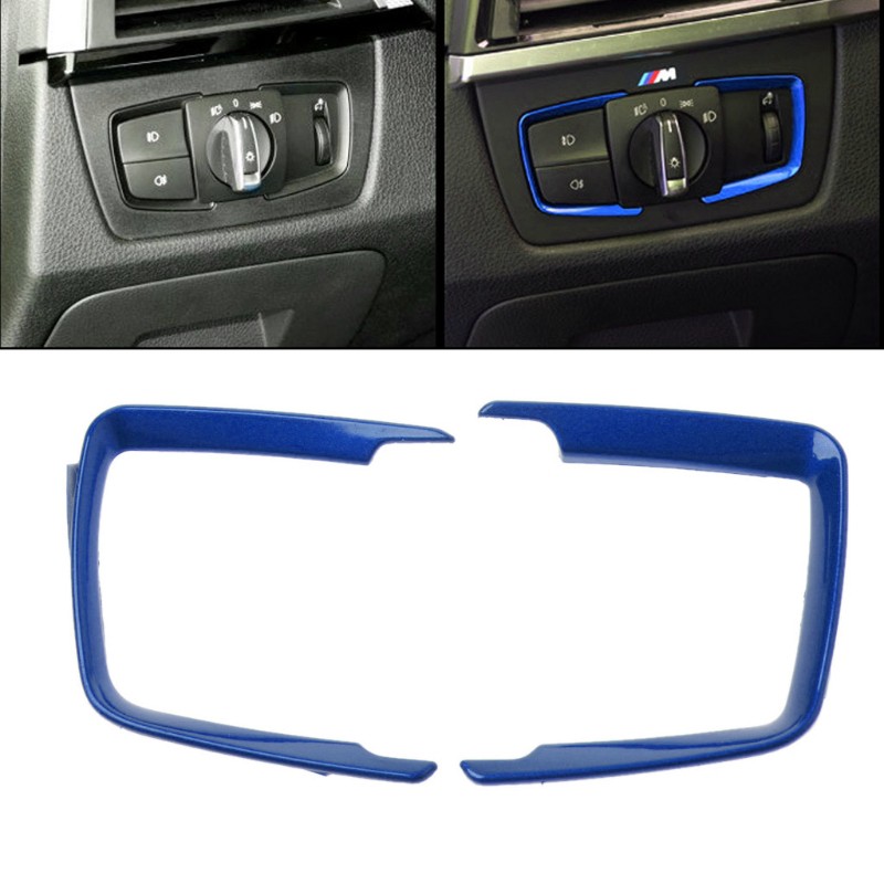 Set 2 khung viền trang trí đèn pha xe ô tô BMW F30 f31 F32 f34