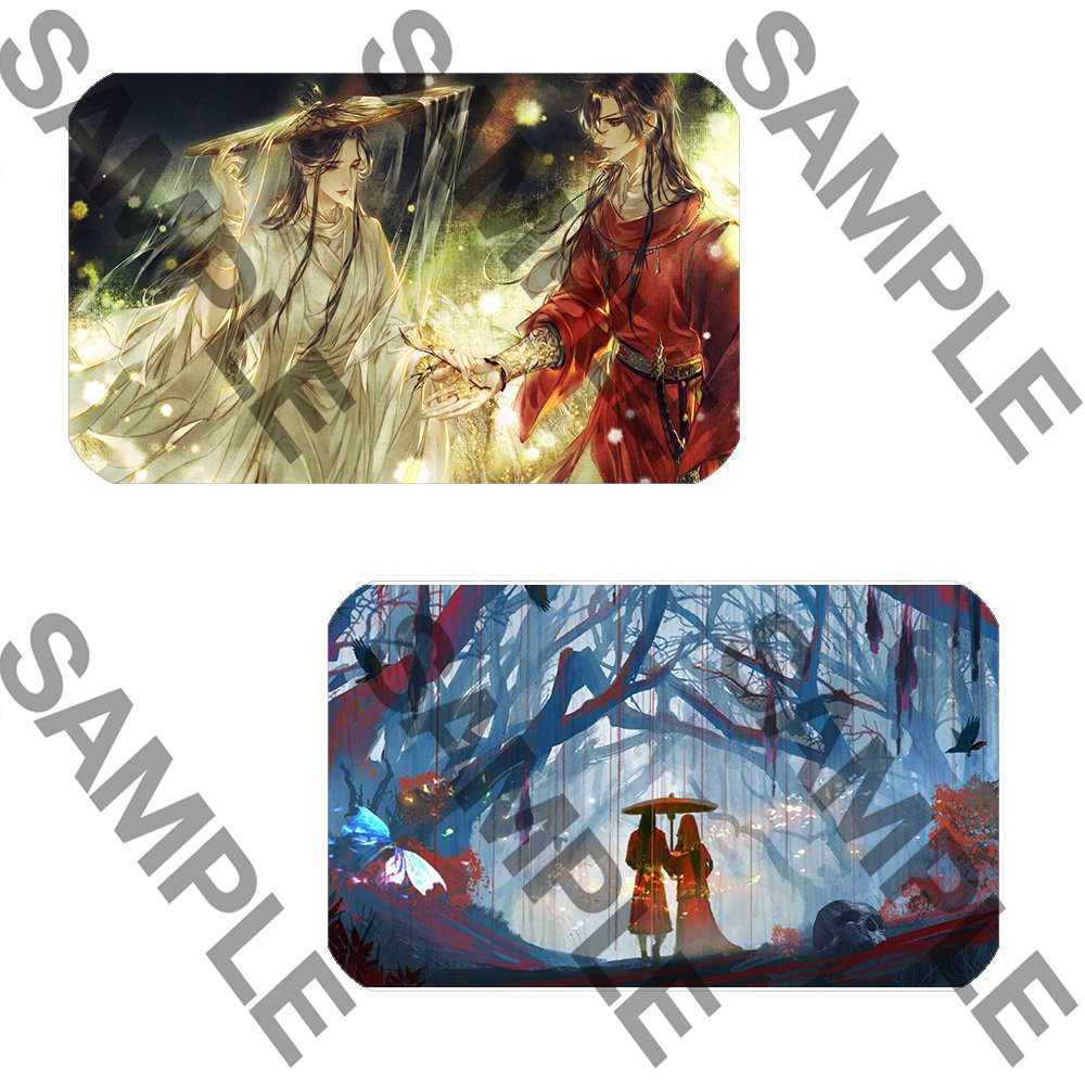 Ảnh card bo góc in hình Thiên quan tứ phúc Hoa Thành Tạ Liên thẻ bo viền 5*8cm anime chibi sưu tầm