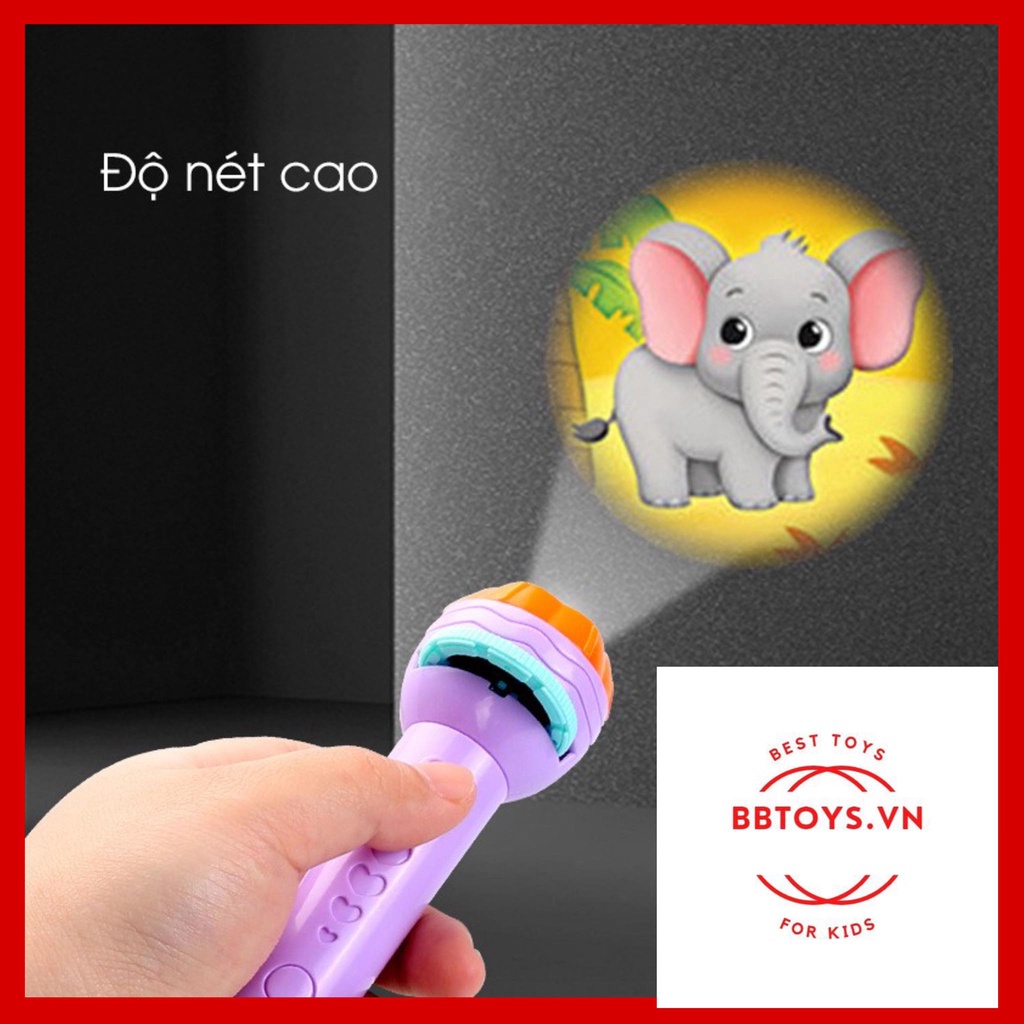 Đèn pin chiếu hình cho bé 80 hình 3D sắc nét ngộ nghĩnh đáng yêu (BBTOYS: 06)