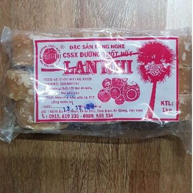 Đường thốt nốt Lan Nhi 1kg.(Màu vàng nhạt)