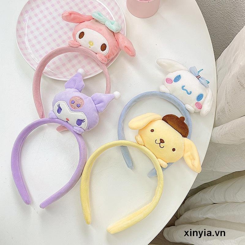 🌺Băng Đô Cài Tóc Hoạt Hình Cinnamoroll Cún Melody Nhồi Bông Ba Chiều Phụ Kiện Chụp Ảnh Rửa Mặt