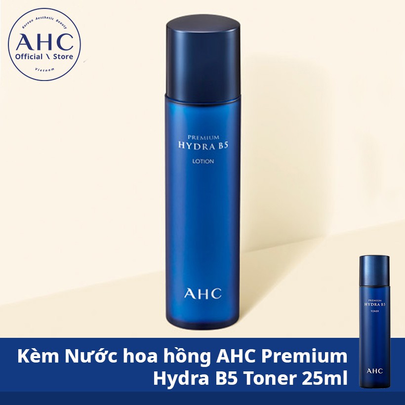 Kem dưỡng da nuôi dưỡng và chống nếp nhăn AHC Preminum Hydra B5 Lotion 120ml + Mini AHC Premium hydr
