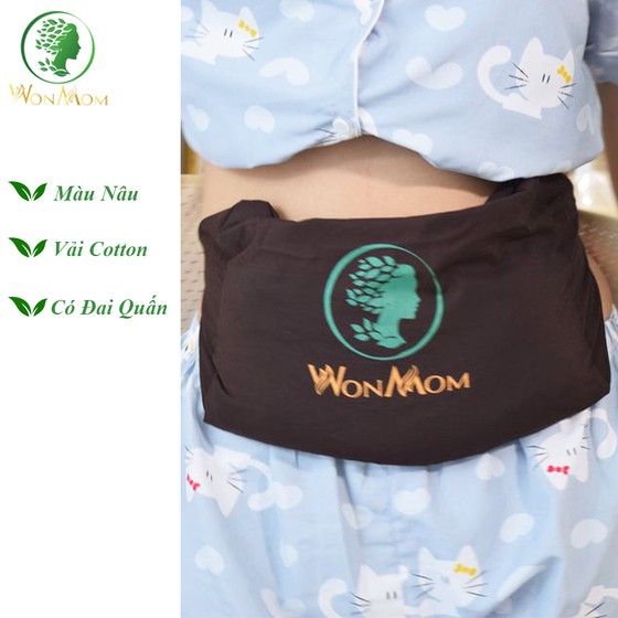 Combo 1kg Muối thảo dược giảm eo và Đai vải quấn muối Wonmom - giảm mỡ bụng sau sinh cho Mẹ