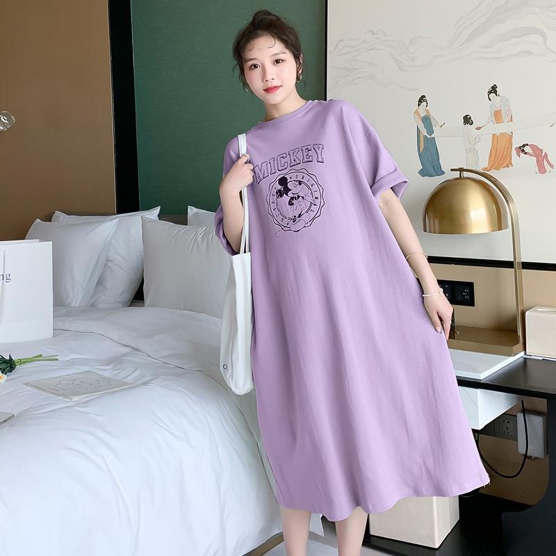 Đầm Ngắn Tay Dáng Rộng Thời Trang Dành Cho Bà Bầu