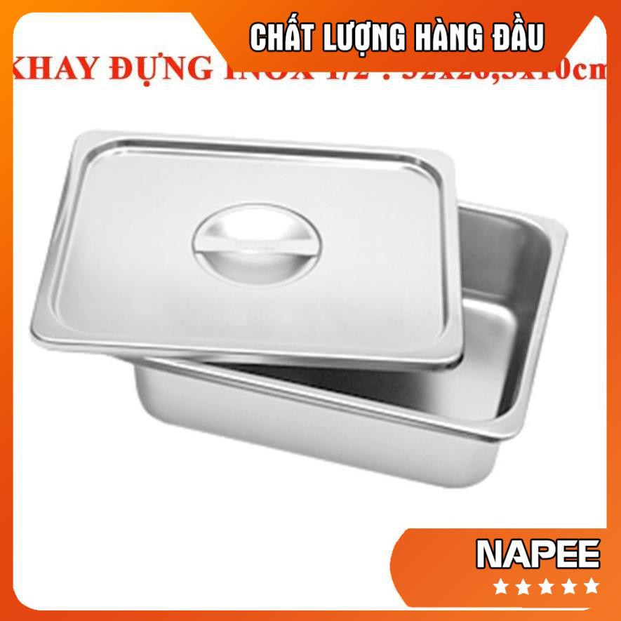 Khay Đựng Topping Inox (Có Nắp) - Chuyên Trà Sữa , Trân Châu, Đủ Loại lựa chọn khi pha chế - NAPEE STORE