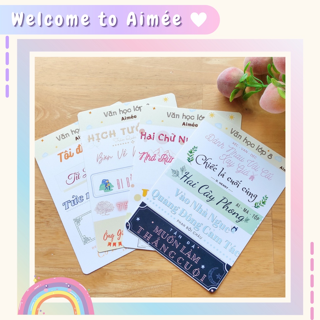 CŨ - Sticker ngữ văn 8, tiêu đề văn học 8 | AIMÉE