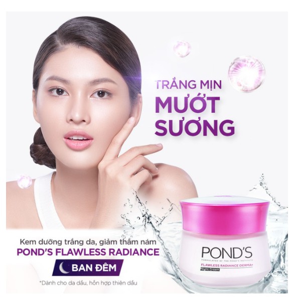 POND'S Kem Trắng Da Không Tì Vết Flawless Radiance Derma+ 50G