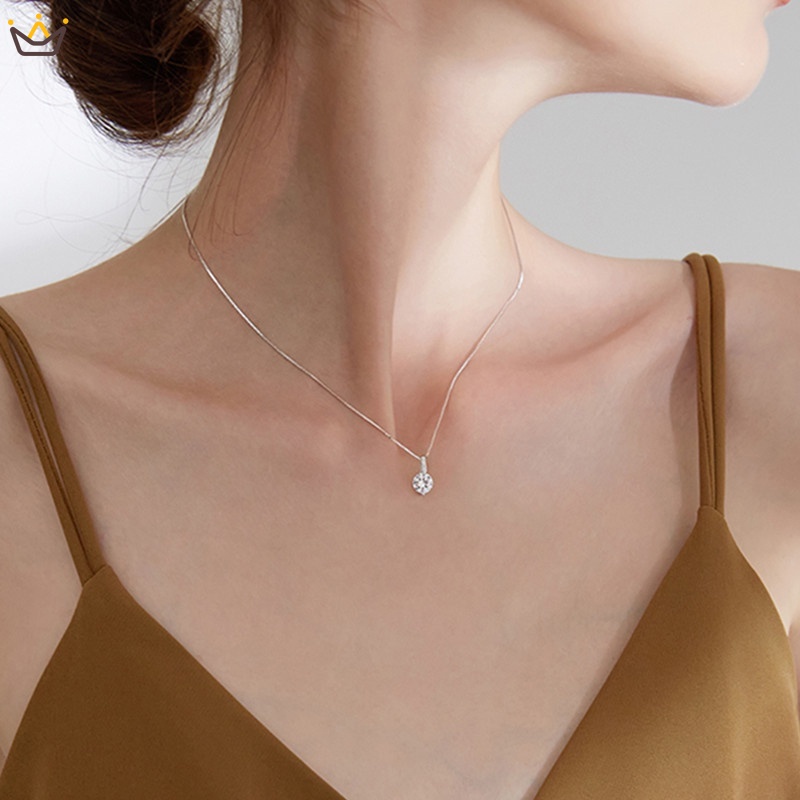 Vòng cổ Đính Kim Cương Lấp Lánh Đơn Giản Cho Nữ