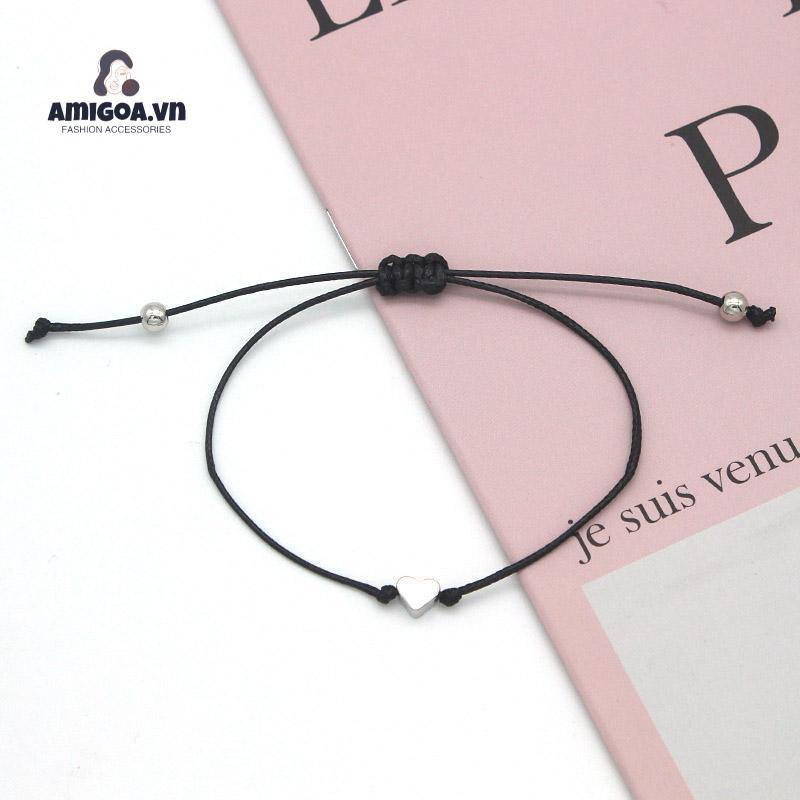 ✨✨Bộ Hai Vòng Tay Hai Mảnh Hình Nhân Vật Tình Yêu Màu Trắng Đen Đơn Giản Cho Nữ