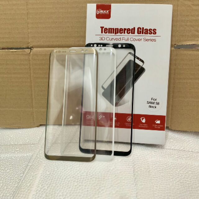 Kính cường lực Vmax 3D cho Galaxy S8 Plus/ S8+ Full màn hình ( Chính hãng )