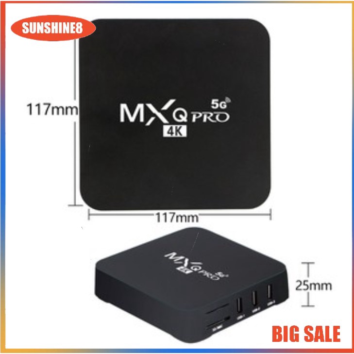 Android TV Box Hộp chuyển đổi TV thường thành TV thông minh tivi Android  Hộp set top box MXQ PRO 4K HD  điều khiển từ xa sử dụng cho TV thông minh