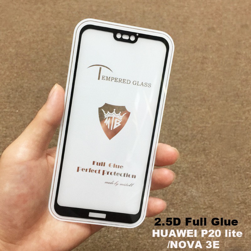 Kính cường lực Huawei Nova 3E loại Full keo toàn màn hình