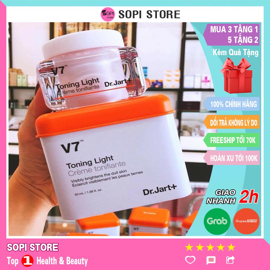 Kem Dưỡng Trắng Da V7 Toning Light Dr.Jart+ Hàn Quốc