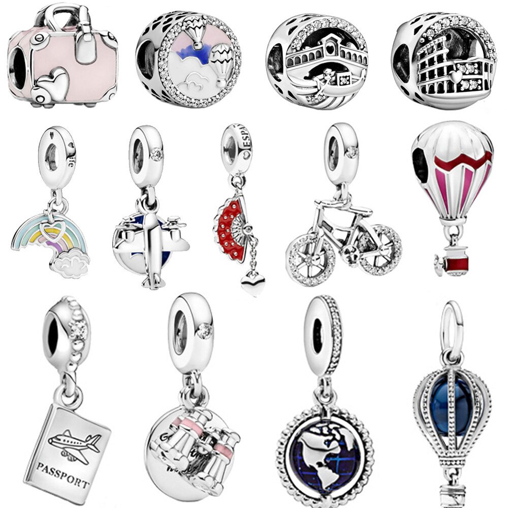 PANDORA Hạt Charm Có Thể Điều Chỉnh Được Bằng Bạc 925 Dùng Làm Trang Sức DIY Cho Nữ
