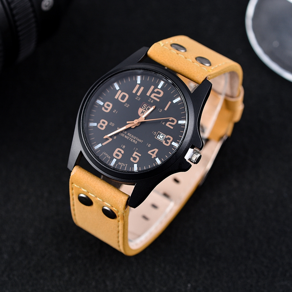 Đồng hồ thể thao unisex dây giả da