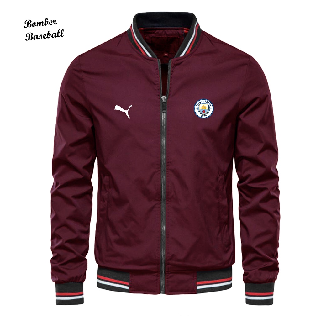 Áo Khoác Bóng Chày Chính Hãng Manchester City Varsity Cho Nam