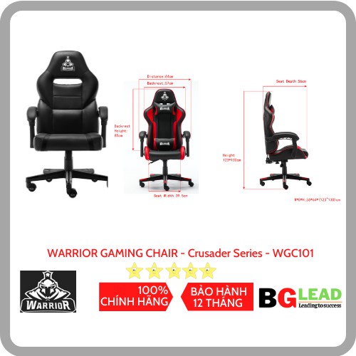 Ghế gaming WARRIOR GAMING CHAIR - Crusader Series - WGC101