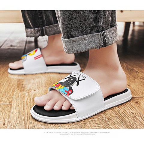 Dép đôi nam nữ unisex Kaws x Susame Street cực chất - Dép thời trang phong cách ulzzang hàn quốc cao cấp đi êm chân TH73