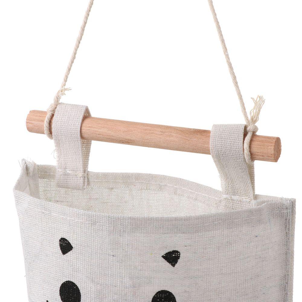 Túi Đựng Đồ Treo Tường Bằng Vải Cotton Lanh Sức Chứa Lớn Tiết Kiệm Không Gian