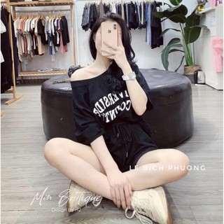 Set bộ đùi thụng chữ shop sun soc