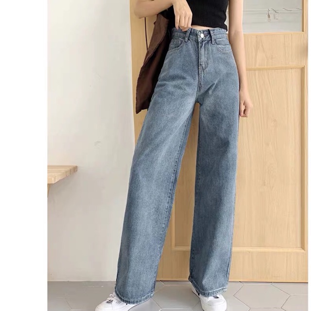 [hình thật] QUẦN JEANS ỐNG XUÔNG GẤP LAI DÁNG DÀI CHẤM GÓT | BigBuy360 - bigbuy360.vn