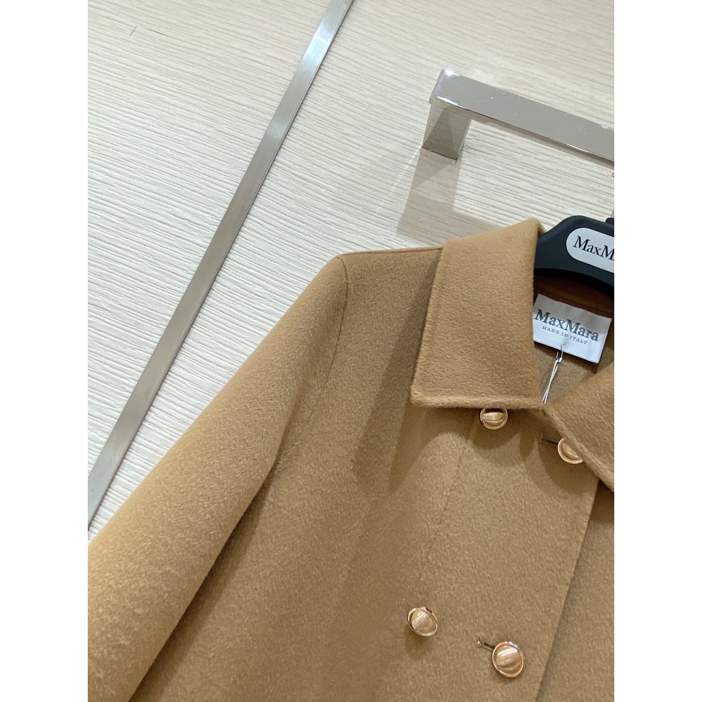 Áo khoác dạ nữ túi lông thời trang cao cấp MaxMara phong cách sang trọng