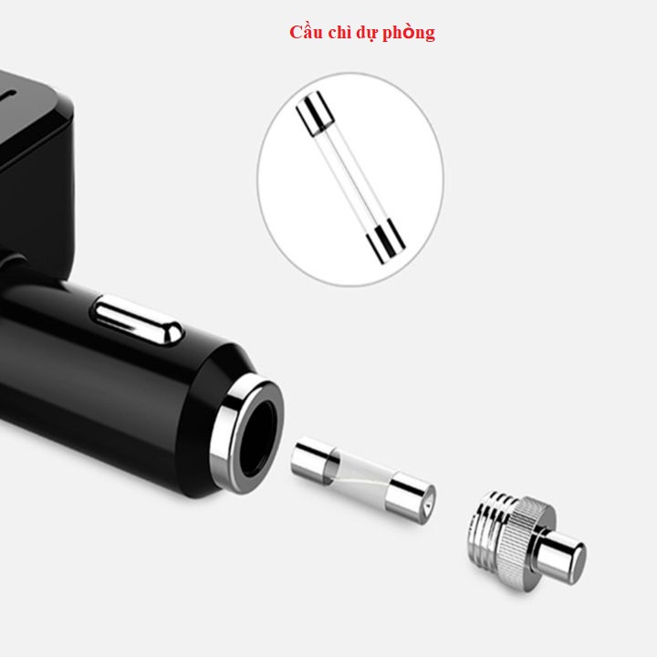 Bộ chia tẩu sạc ô tô nhãn hiệu Hyundai HY-32: Sạc nhanh Quick 3.0, điện áp 3.1A, 2 cổng USB