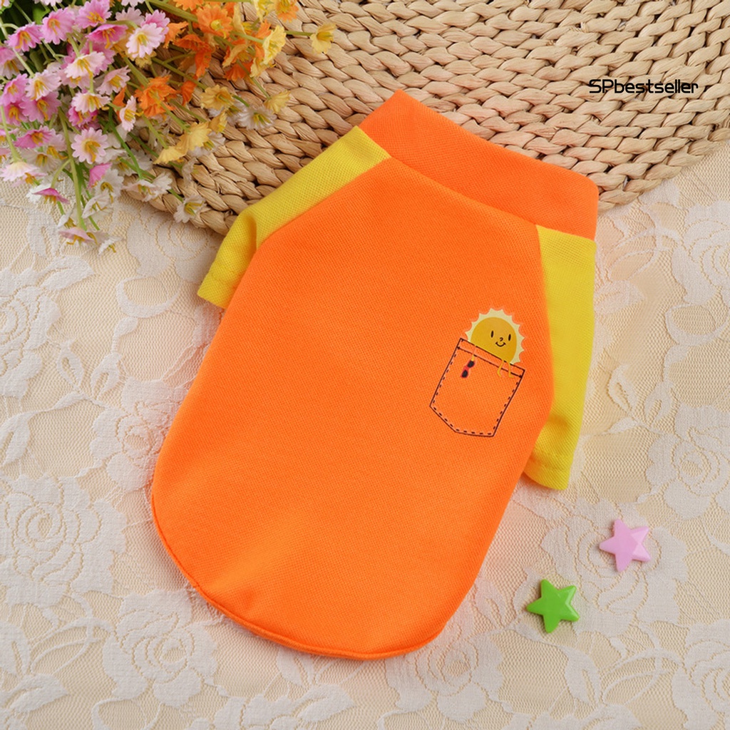 Áo thun cổ tròn in họa tiết thời trang mùa hè cho cún cưng