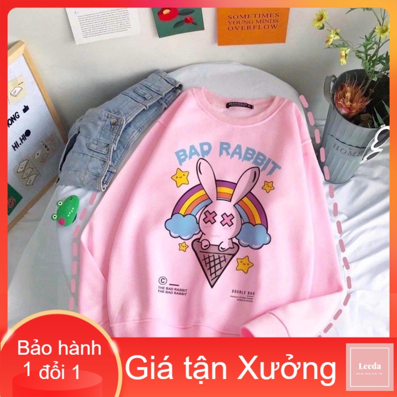 Áo nỉ cổ tròn BAD HT11 , áo thun nữ, á thun nam nữ, sét bộ mặc ở nhà, áo mùa đông , áo len, áo len nữ - FANNI MODY
