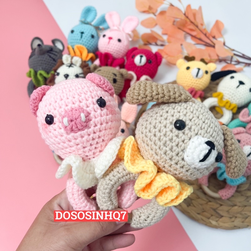 Lục lạc len handmade đồ chơi cầm tay cho bé.