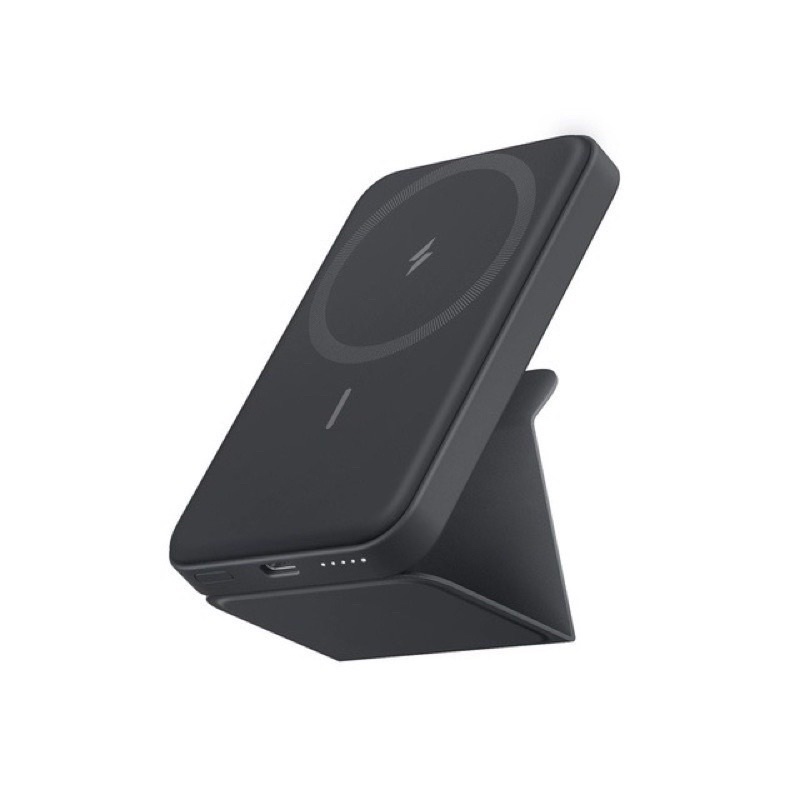 Sạc dự phòng không dây ANKER Maggo 622 màu tím hít từ tính 5000mah PD 15w cực nhỏ gọn tích hợp chân đế kê điện thoại