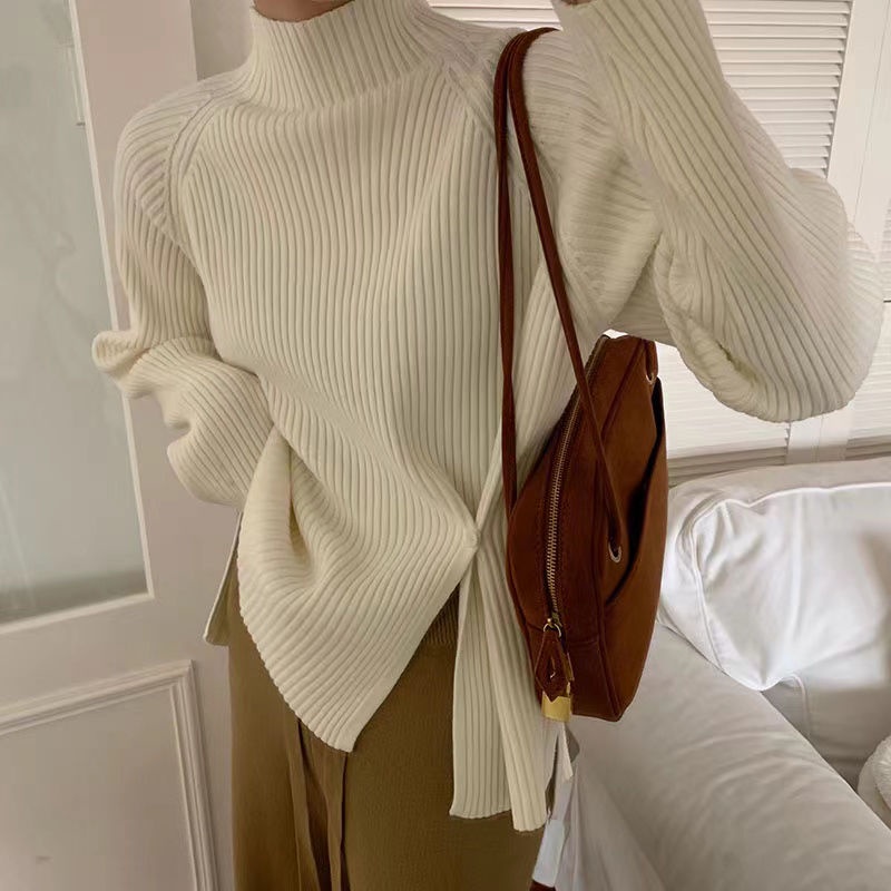 Áo Sweater Tay Dài Cổ Lọ Thời Trang Hàn Quốc Cho Nữ