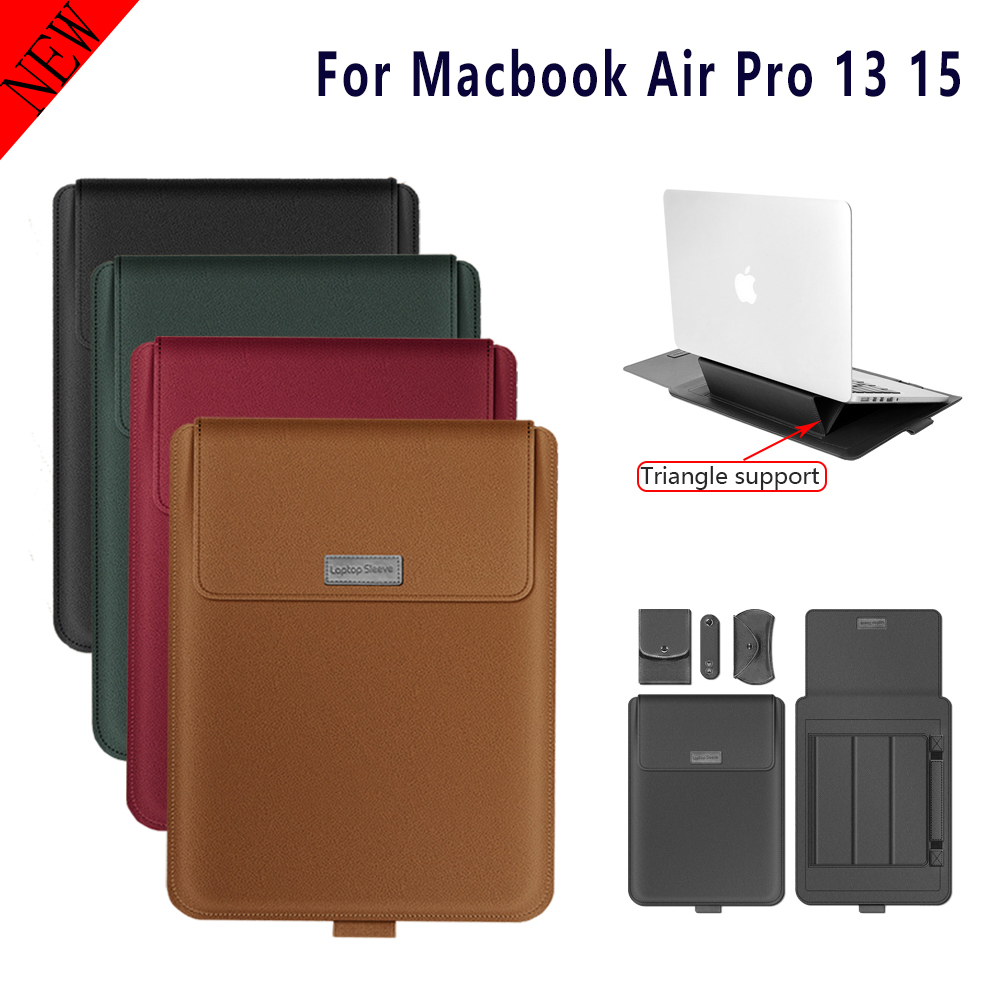 Bộ Túi Da PU Độc Đáo Đựng Máy Tính Macbook Air Pro Retina 11 12 13.3 15.4 Inch