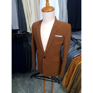 Áo vest nam form ôm body màu đồng đậm chất vải dày mịn co giãn