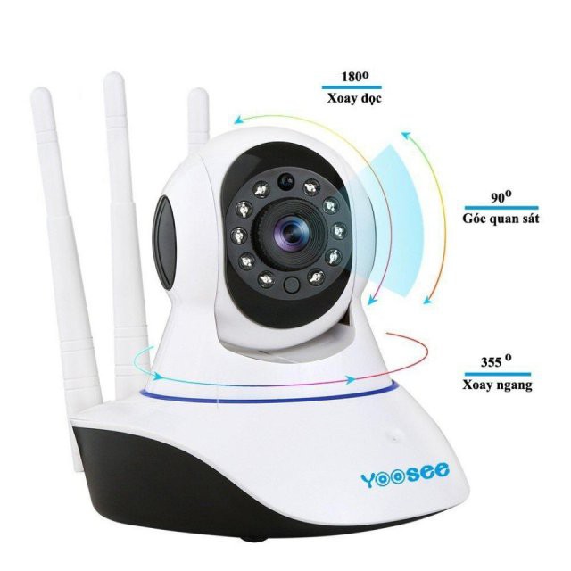 Camera YOOSEE WIFI IP XOAY 360 ĐỘ 3 RÂU FullHD1080p | BigBuy360 - bigbuy360.vn