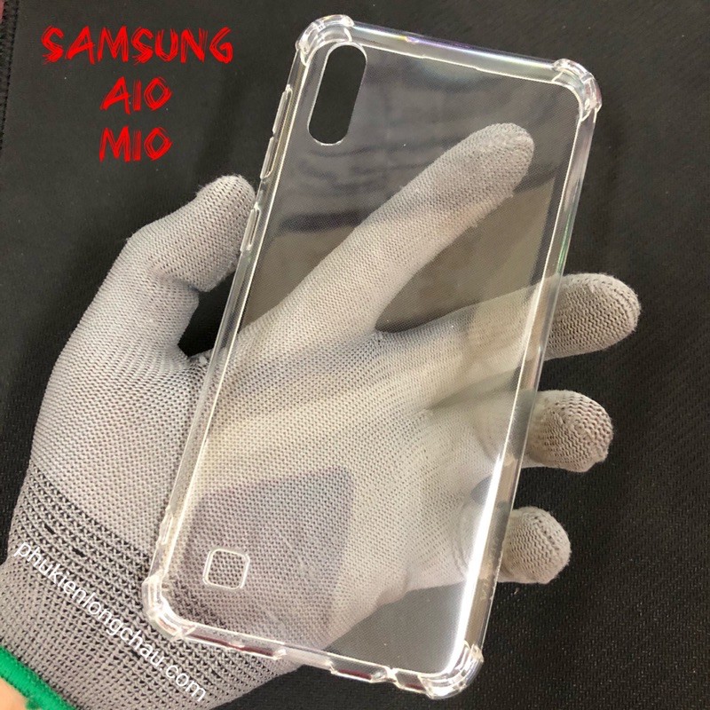 Ốp Lưng Samsung A10/M10 Dẻo Trong Suốt Chống Sốc Có Gù Bảo Vệ 4 Gốc