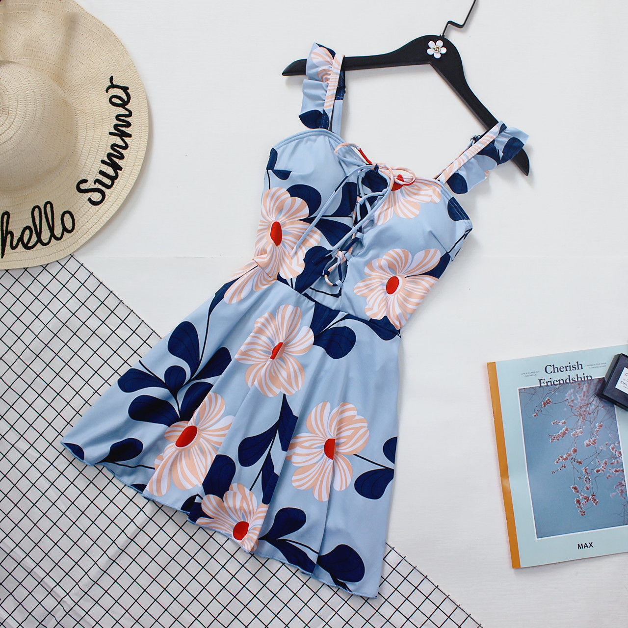 Bộ Đồ Bơi Hai Mảnh Trễ Vai Size Lớn Phong Cách Hàn Quốc | BigBuy360 - bigbuy360.vn