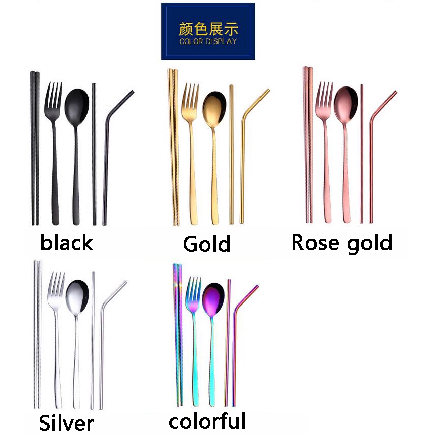 Bộ 7 món gồm muỗng nĩa ăn làm từ thép không gỉ 304 tiện lợi