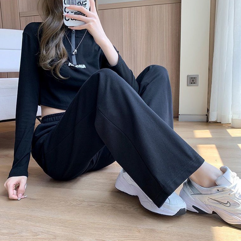 Quần Jogger thể thao Nam Nữ Đen Xám Unisex co giãn thoải mái MINCHUN QTD02