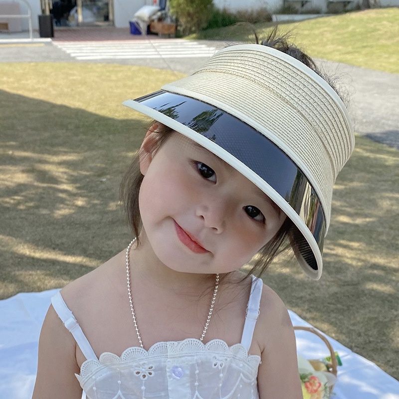 Mũ Lưỡi Trai Nửa Đầu Chống Tia Uv Thời Trang Mùa Hè Cho Bé Trai Và Gái